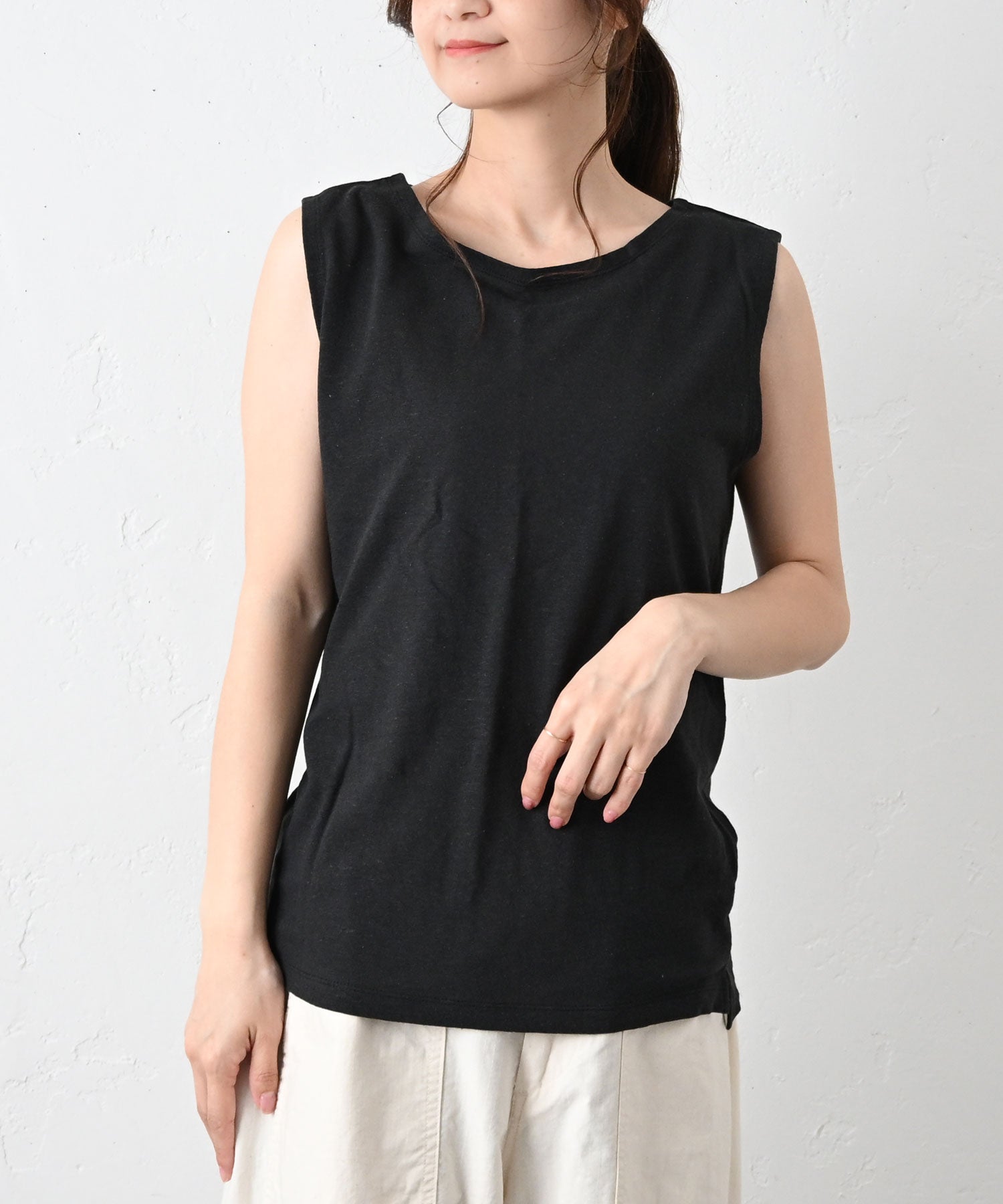 Edition麻+綿ニットタンク♡ タンク Freeサイズ |ma28 ONLINE STORE 公式オンラインストア