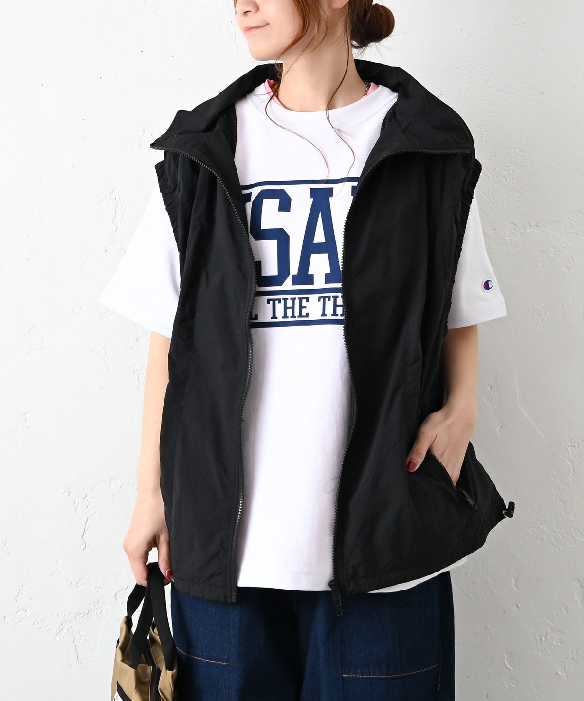 IN THE MARKET｜ナイロンWジップベスト [[C-2557]][C]