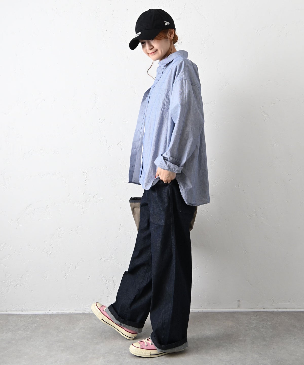 her.｜コットンストライプステッチシャツ [[CE3SH260303]][C]