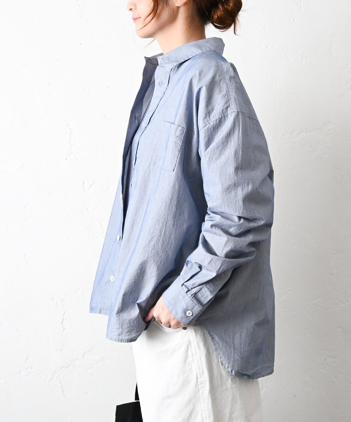 her.｜コットンストライプステッチシャツ [[CE3SH260303]][C]