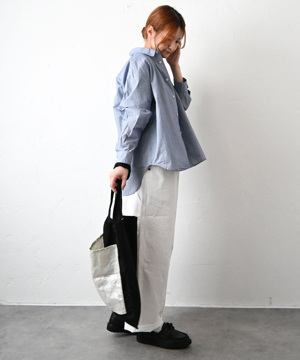 her.｜コットンストライプステッチシャツ [[CE3SH260303]][C]