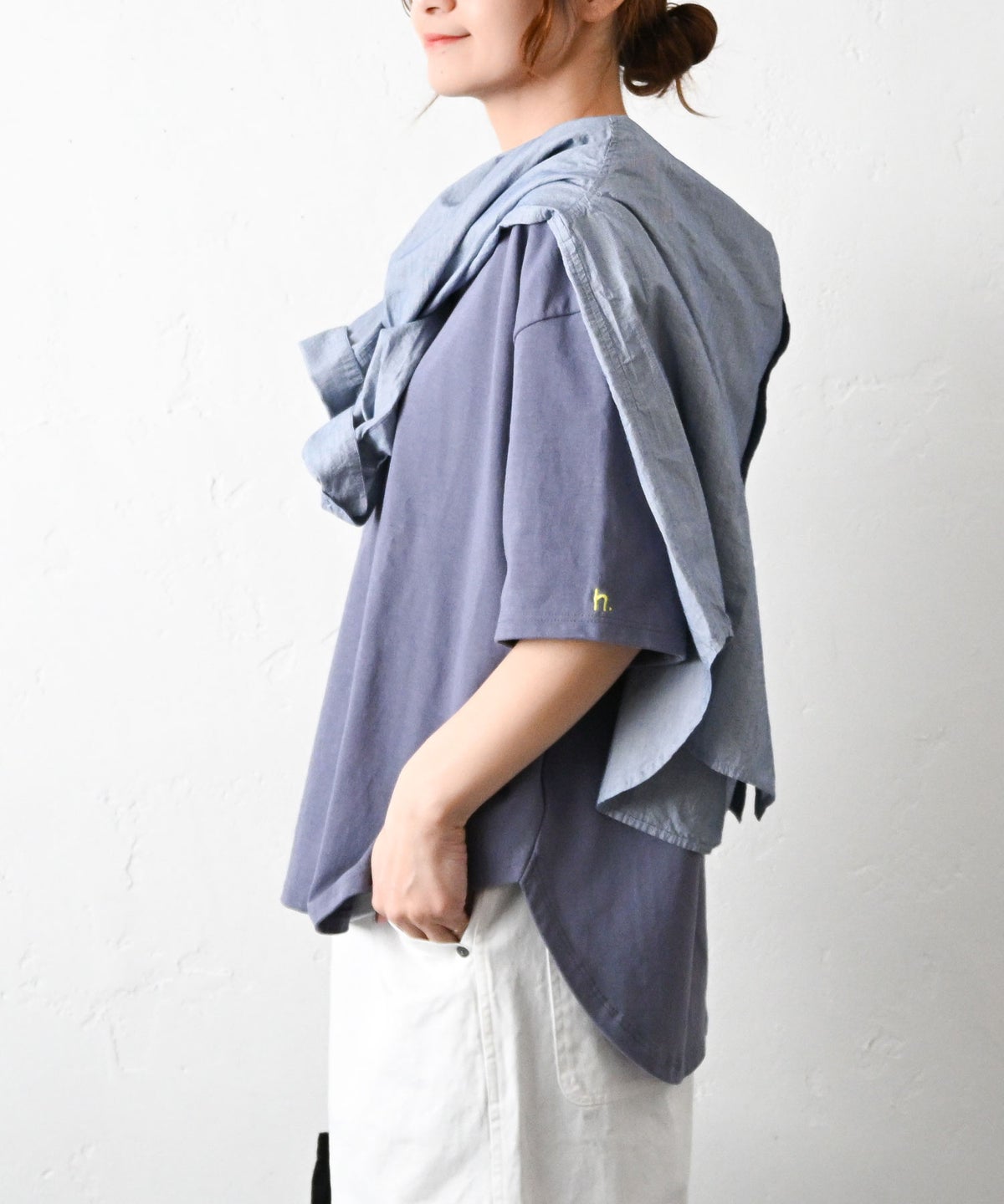 her.｜コットンストライプステッチシャツ [[CE3SH260303]][C]