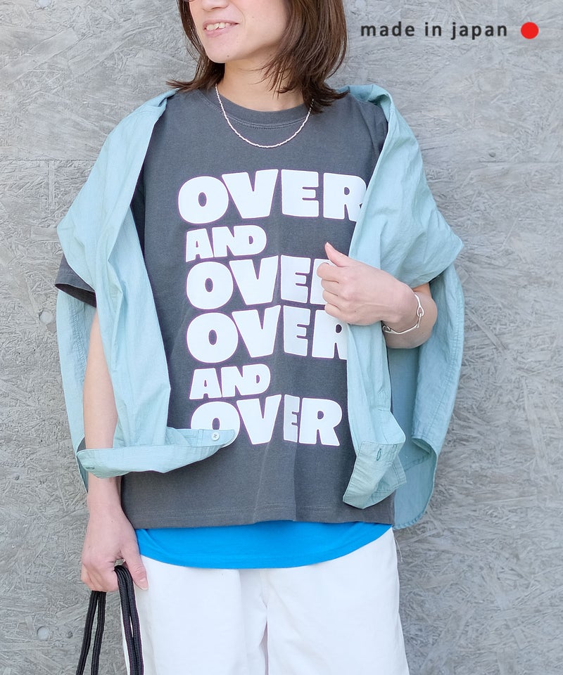 her.｜PIGMENT DYED OVER AND OVER Tee(ピグメント染めロゴTee) [[MTAH601-0407]][C]