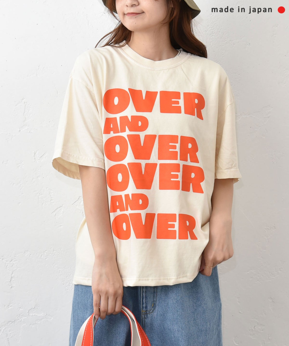 her.｜PIGMENT DYED OVER AND OVER Tee(ピグメント染めロゴTee) [[MTAH601-0407]][C]