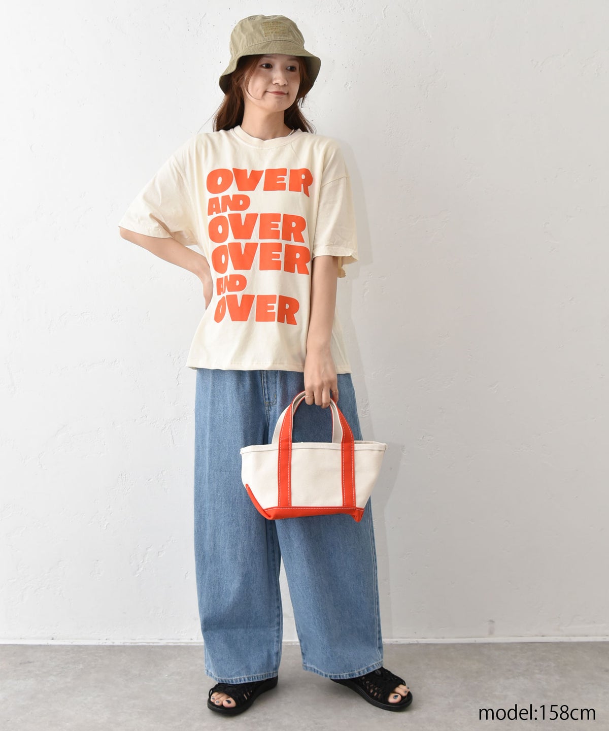 her.｜PIGMENT DYED OVER AND OVER Tee(ピグメント染めロゴTee) [[MTAH601-0407]][C]