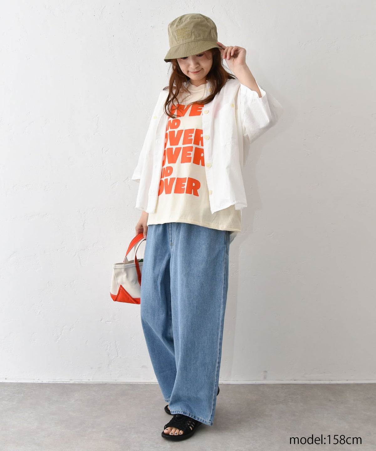 her.｜PIGMENT DYED OVER AND OVER Tee(ピグメント染めロゴTee) [[MTAH601-0407]][C]