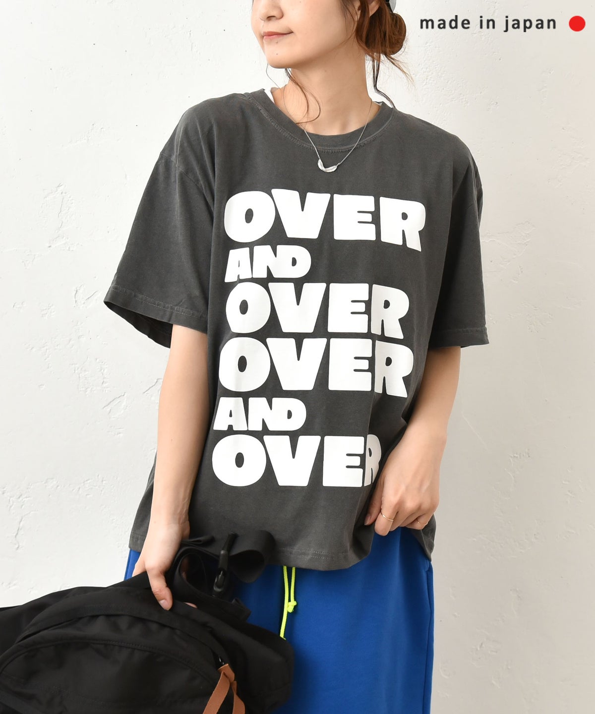 her.｜PIGMENT DYED OVER AND OVER Tee(ピグメント染めロゴTee) [[MTAH601-0407]][C]