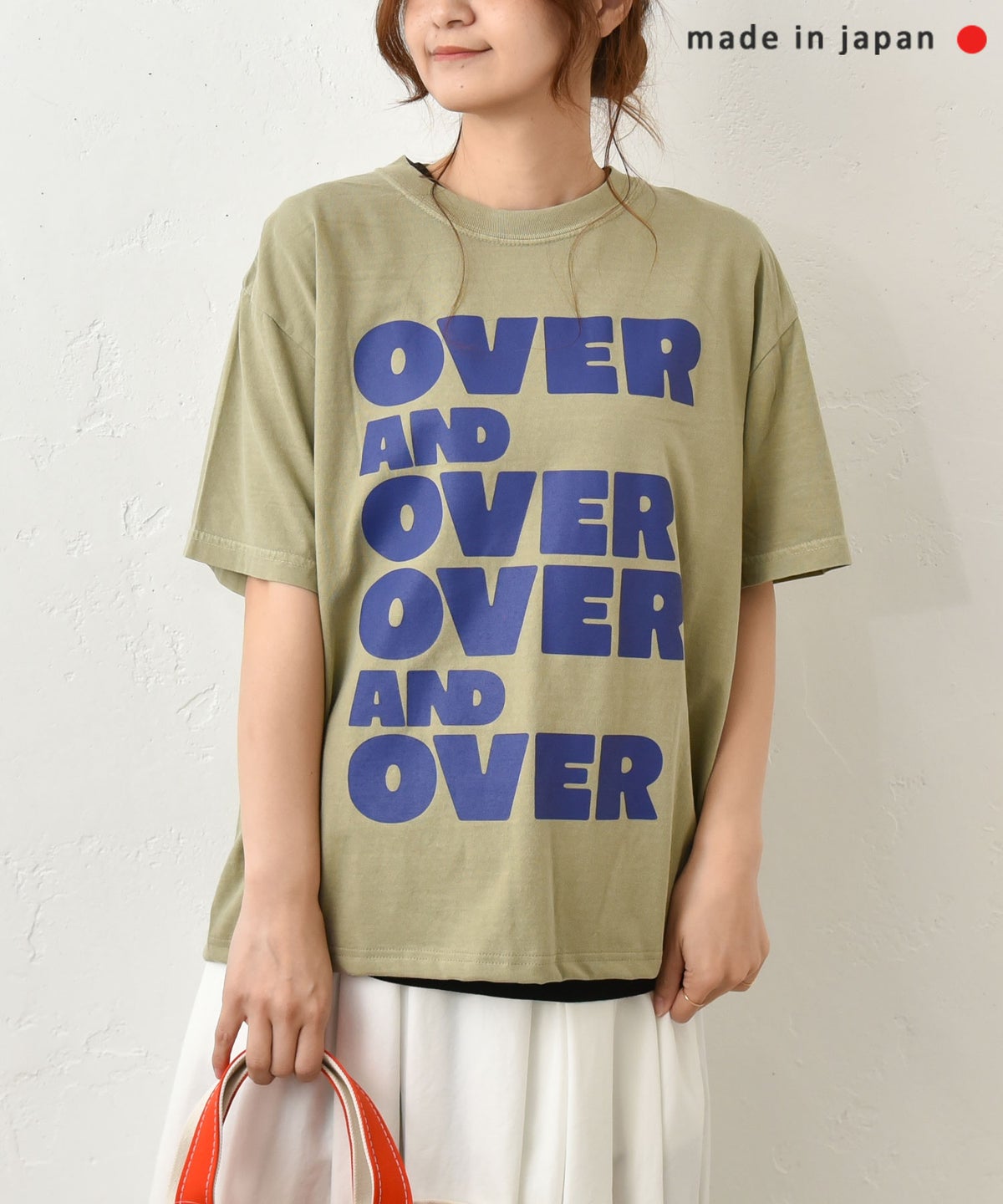 her.｜PIGMENT DYED OVER AND OVER Tee(ピグメント染めロゴTee) [[MTAH601-0407]][C]