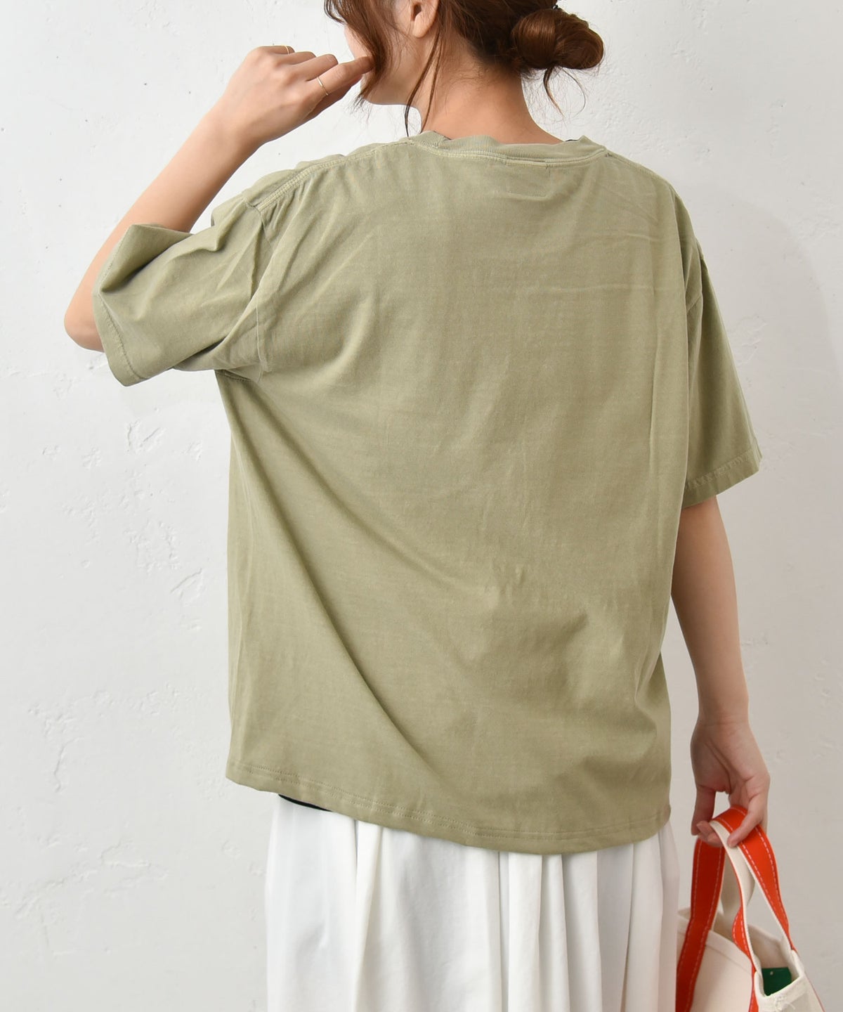 her.｜PIGMENT DYED OVER AND OVER Tee(ピグメント染めロゴTee) [[MTAH601-0407]][C]