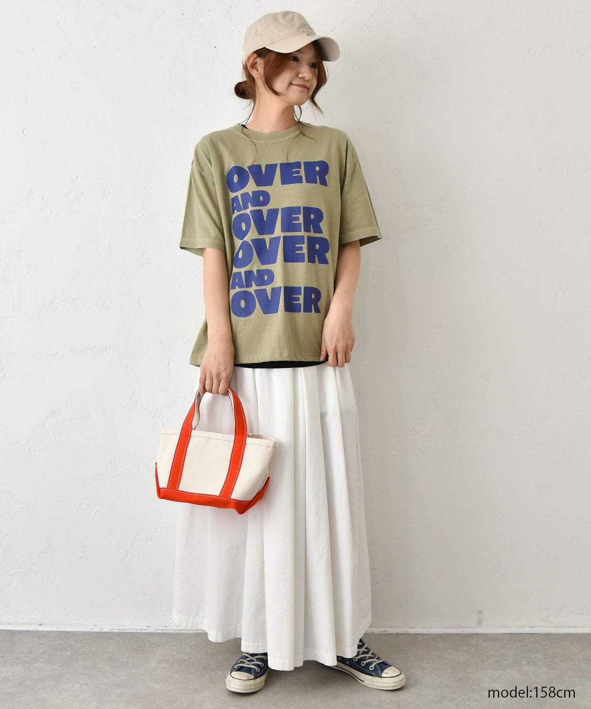 her.｜PIGMENT DYED OVER AND OVER Tee(ピグメント染めロゴTee) [[MTAH601-0407]][C]