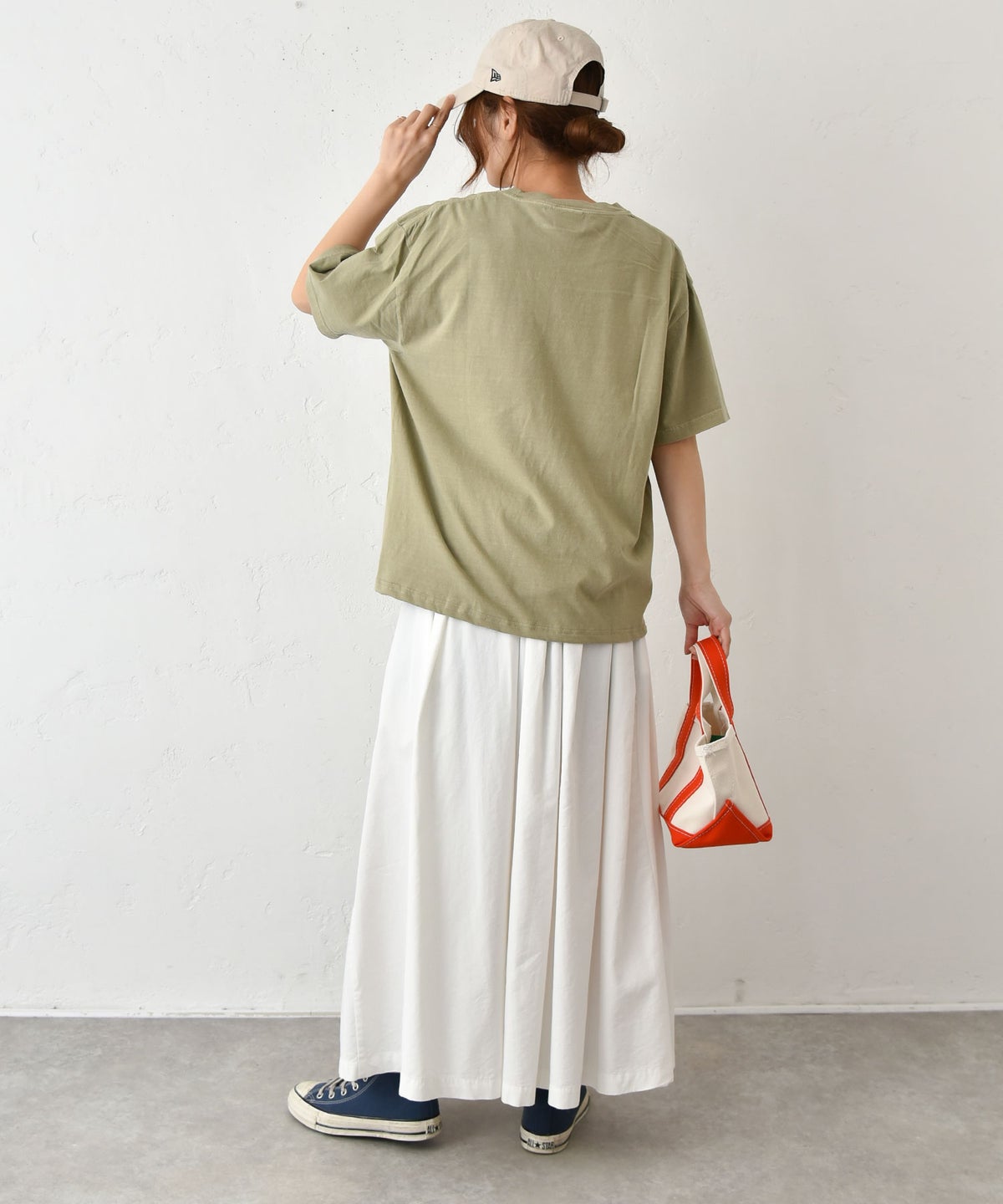 her.｜PIGMENT DYED OVER AND OVER Tee(ピグメント染めロゴTee) [[MTAH601-0407]][C]