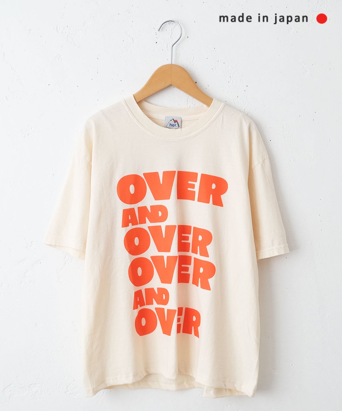 her.｜PIGMENT DYED OVER AND OVER Tee(ピグメント染めロゴTee) [[MTAH601-0407]][C]