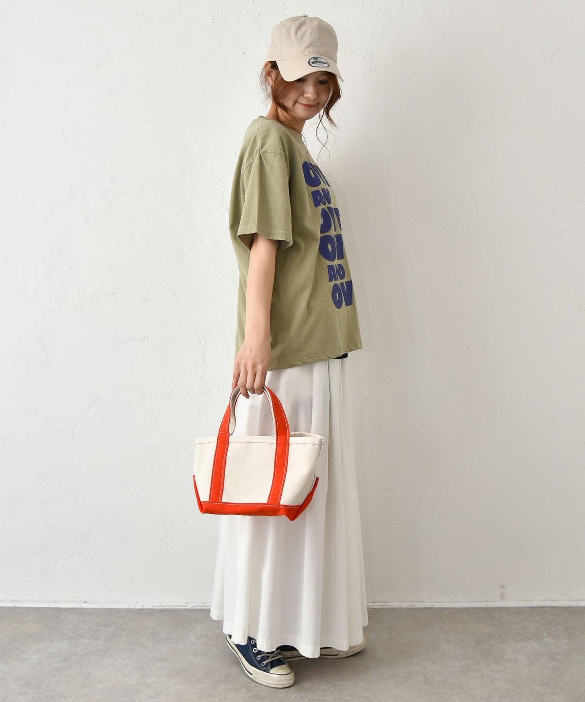 her.｜PIGMENT DYED OVER AND OVER Tee(ピグメント染めロゴTee) [[MTAH601-0407]][C]