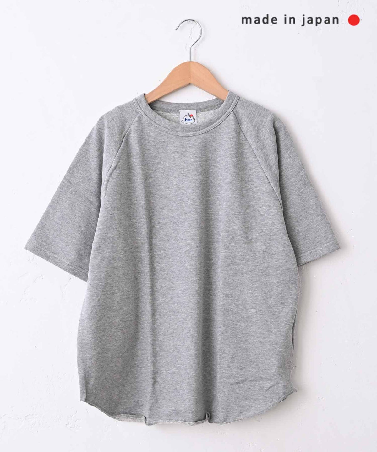  her.｜ミニ裏毛半袖カットソー(パック入り) [[131360PK]][C]