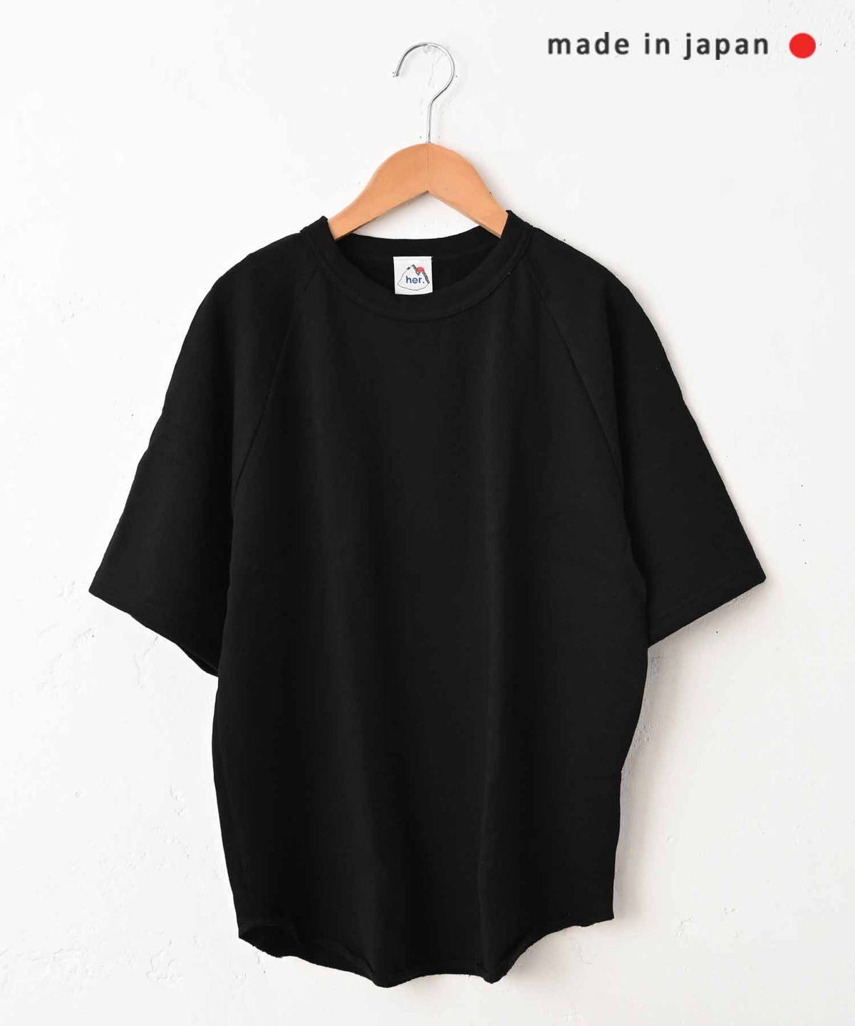  her.｜ミニ裏毛半袖カットソー(パック入り) [[131360PK]][C]