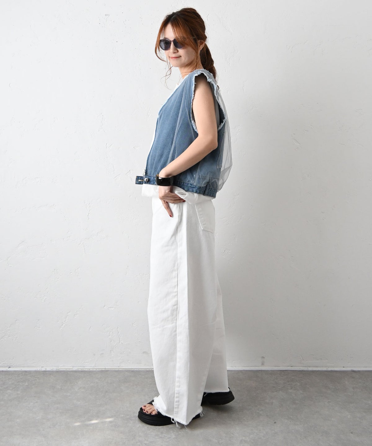 HUMS｜カットオフワイドカーブパンツ [[C-5145]][C]