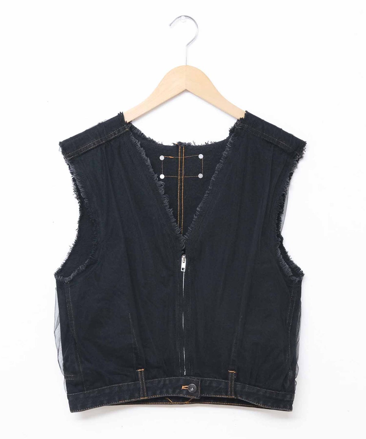 MICALLE MICALLE｜チュールドッキングデニムベスト [[MMB122VEA]][C]