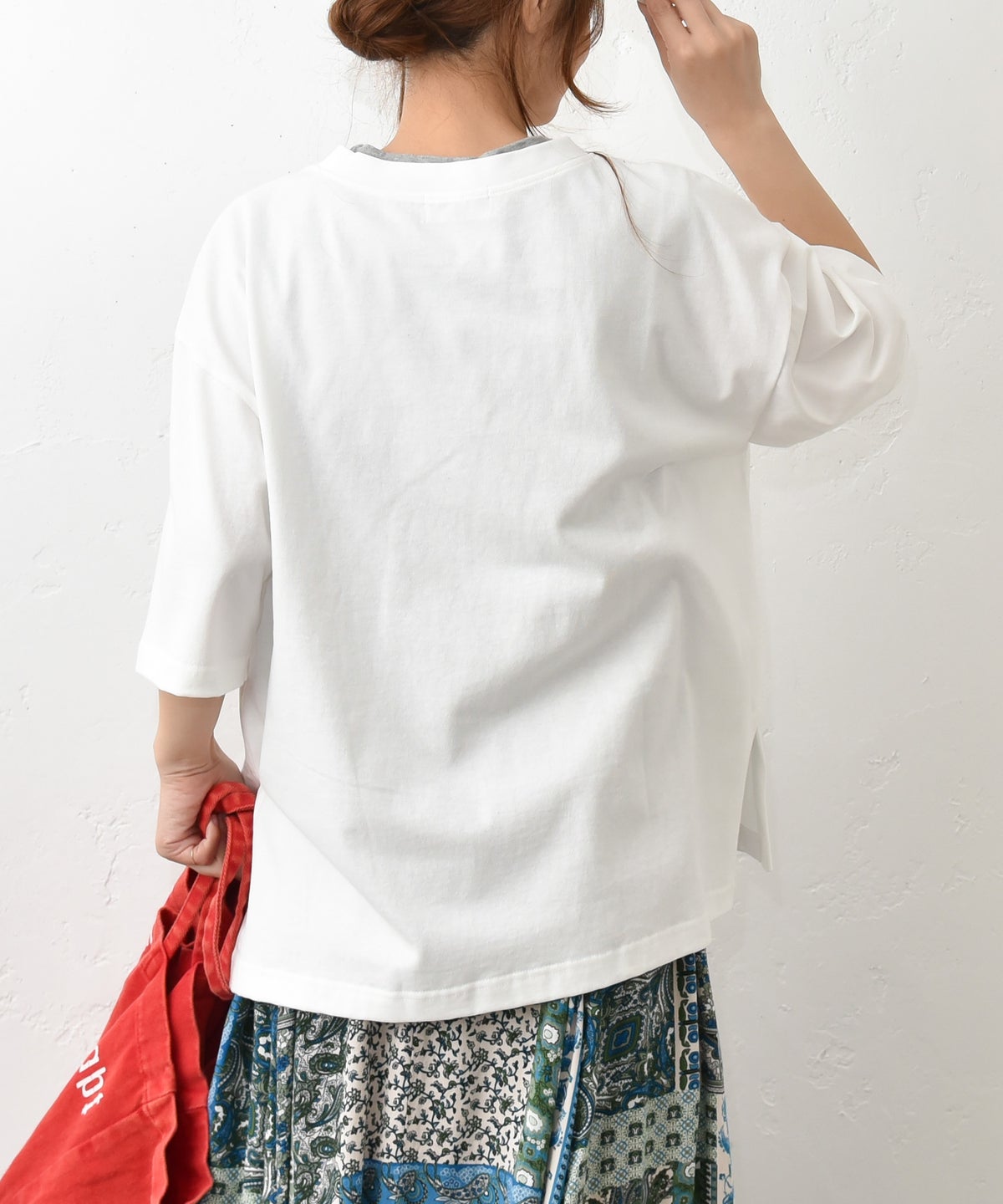 and quarter｜裾スリット入りロゴTee [[131373F]][C]