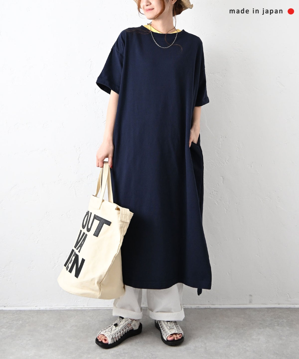 her.｜バックプリントミニ裏毛ワンピース [[131353H]][C]