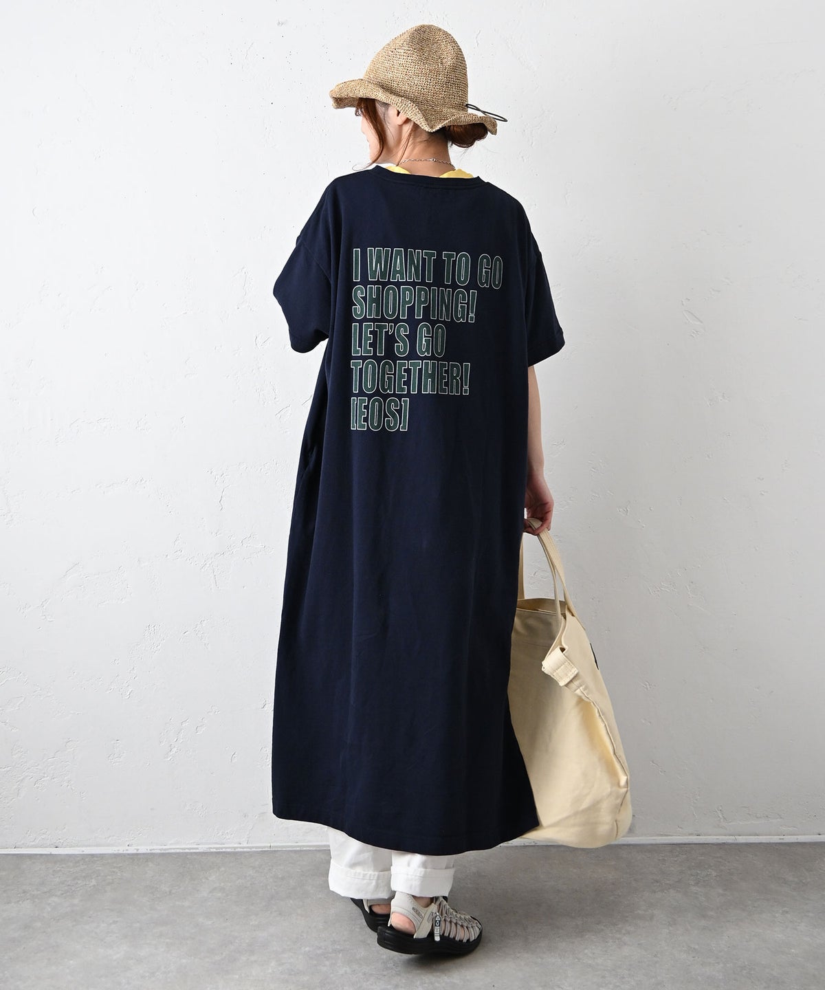 her.｜バックプリントミニ裏毛ワンピース [[131353H]][C]