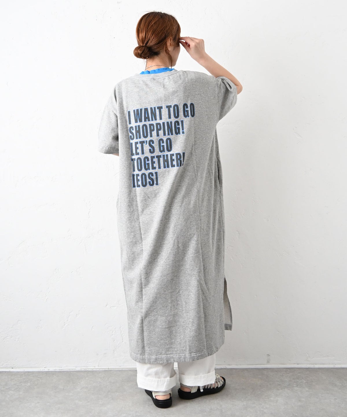 her.｜バックプリントミニ裏毛ワンピース [[131353H]][C]