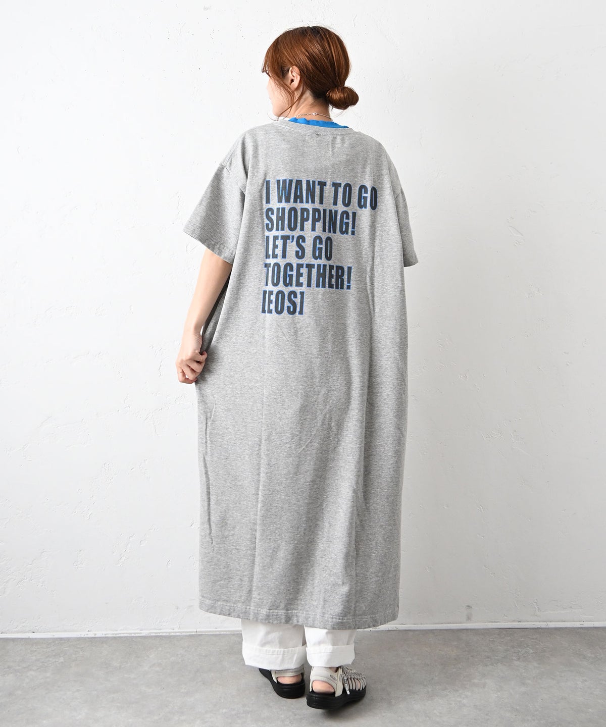 her.｜バックプリントミニ裏毛ワンピース [[131353H]][C]