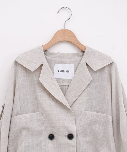 Lallia Mu｜ハーフスリーブダブルジャケット [[2612261]][F] | ma28