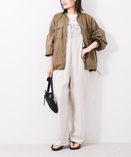 W｜麻ストレッチサロペPT [[IZK26009]][F] | ma28 ONLINE STORE