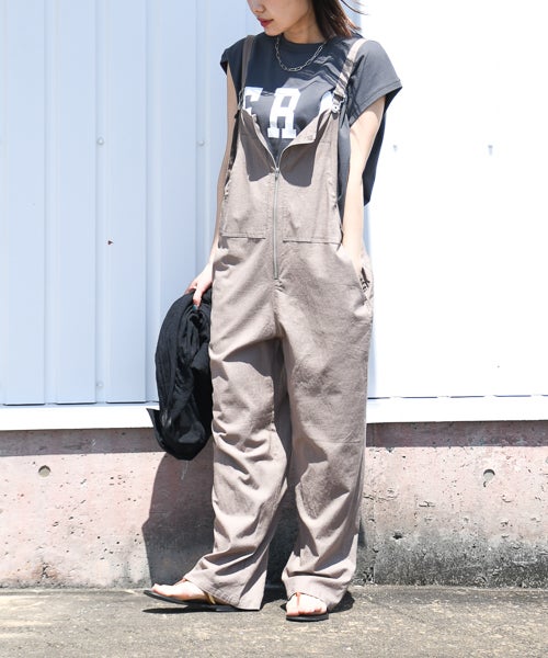 W｜麻ストレッチサロペPT [[IZK26009]][F] | ma28 ONLINE STORE