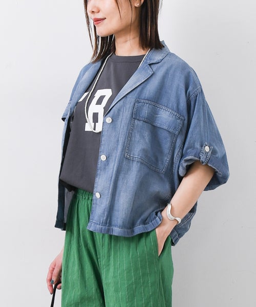 Dignite collier｜シアーデニムドルマンジャケット [[80268215]][F
