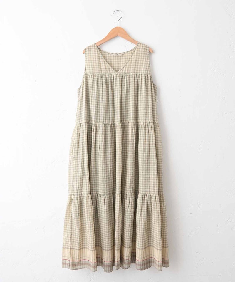 Antiquite's｜ギンガムインドカディワンピース [[1101134]][C]