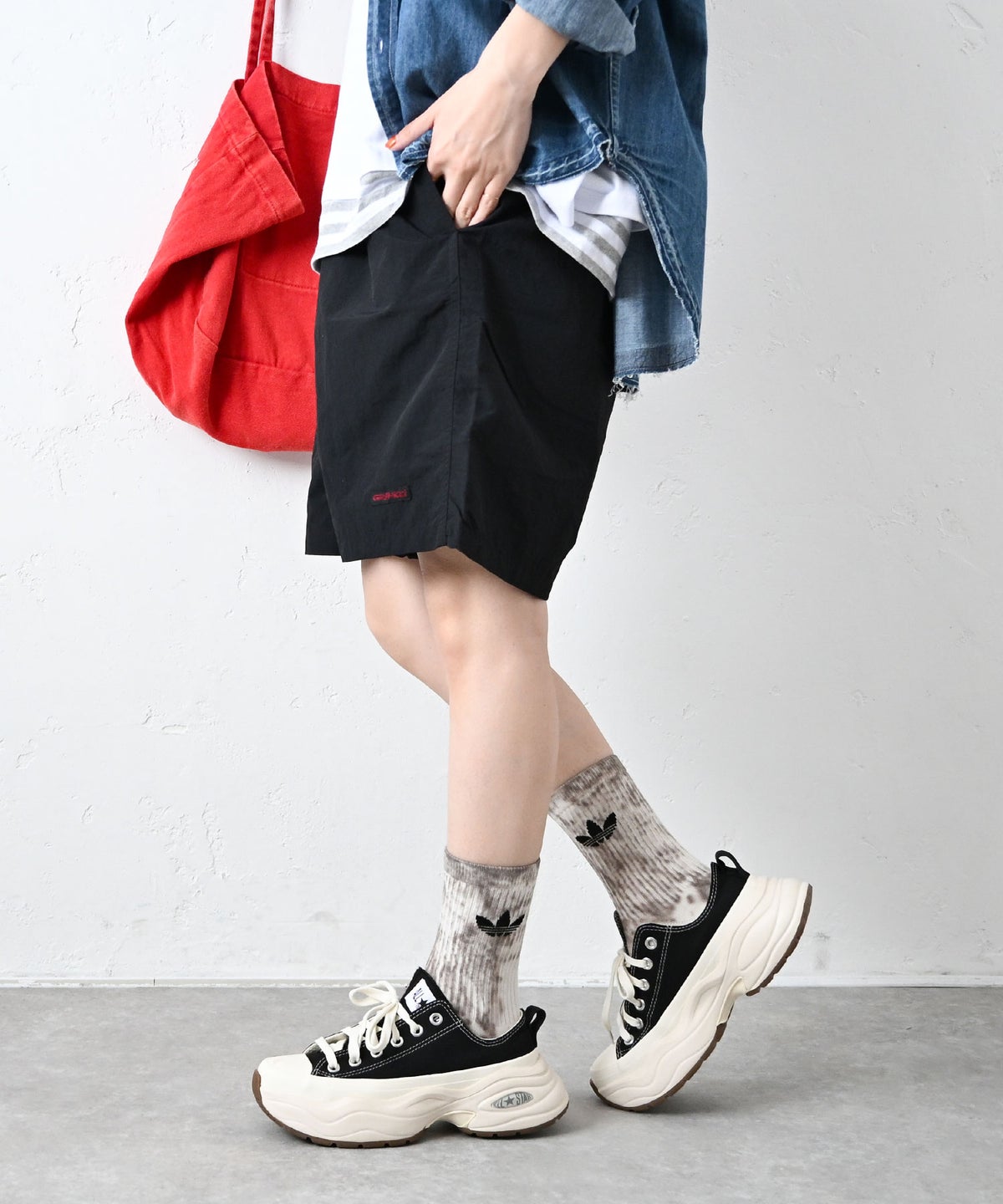  GRAMICCI｜ナイロンリーフショートパンツ [[G6SM-P078]][C]