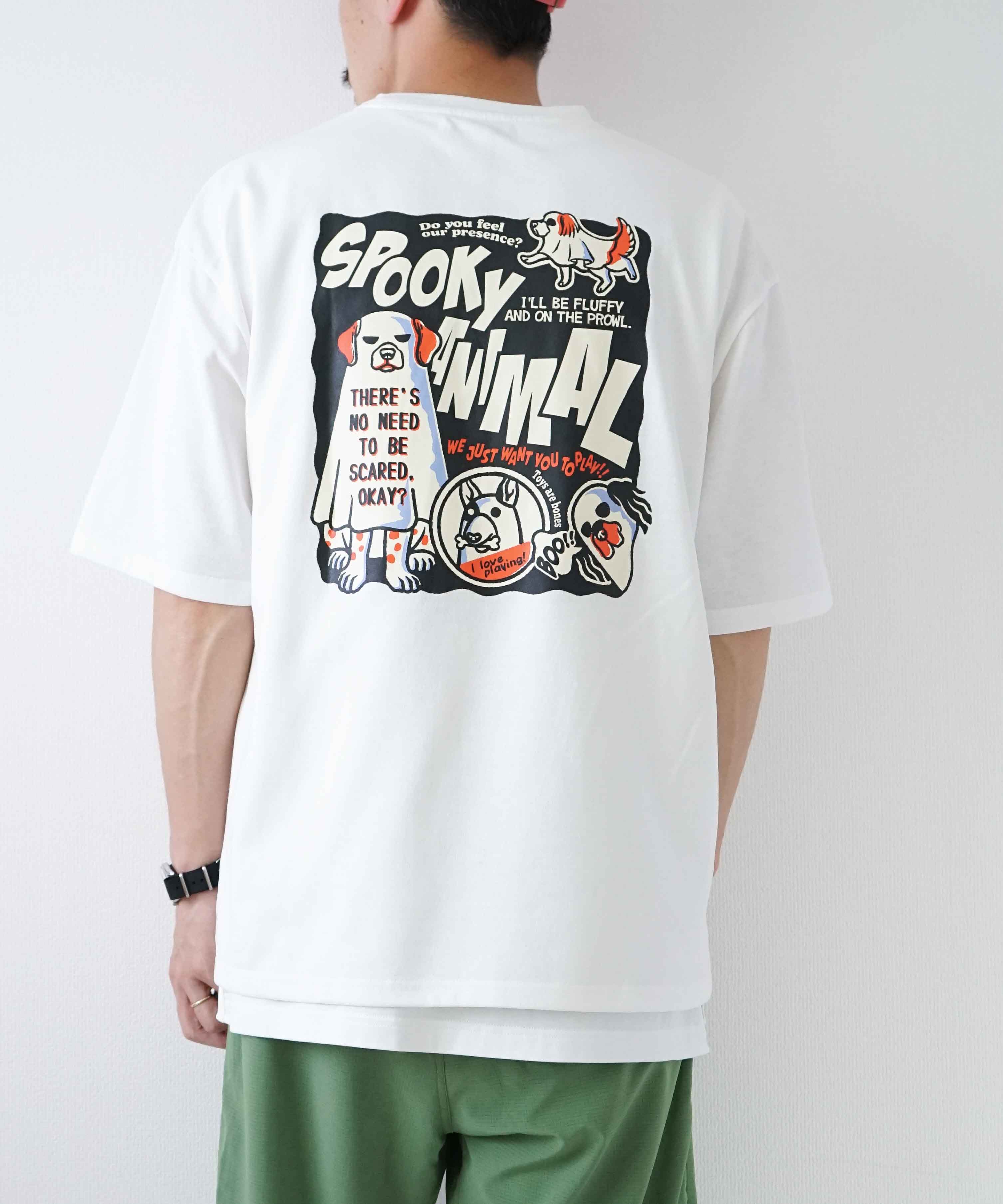 day standard｜度詰め天竺アニマル前後刺繍Tee [[131905]][D] | ma28