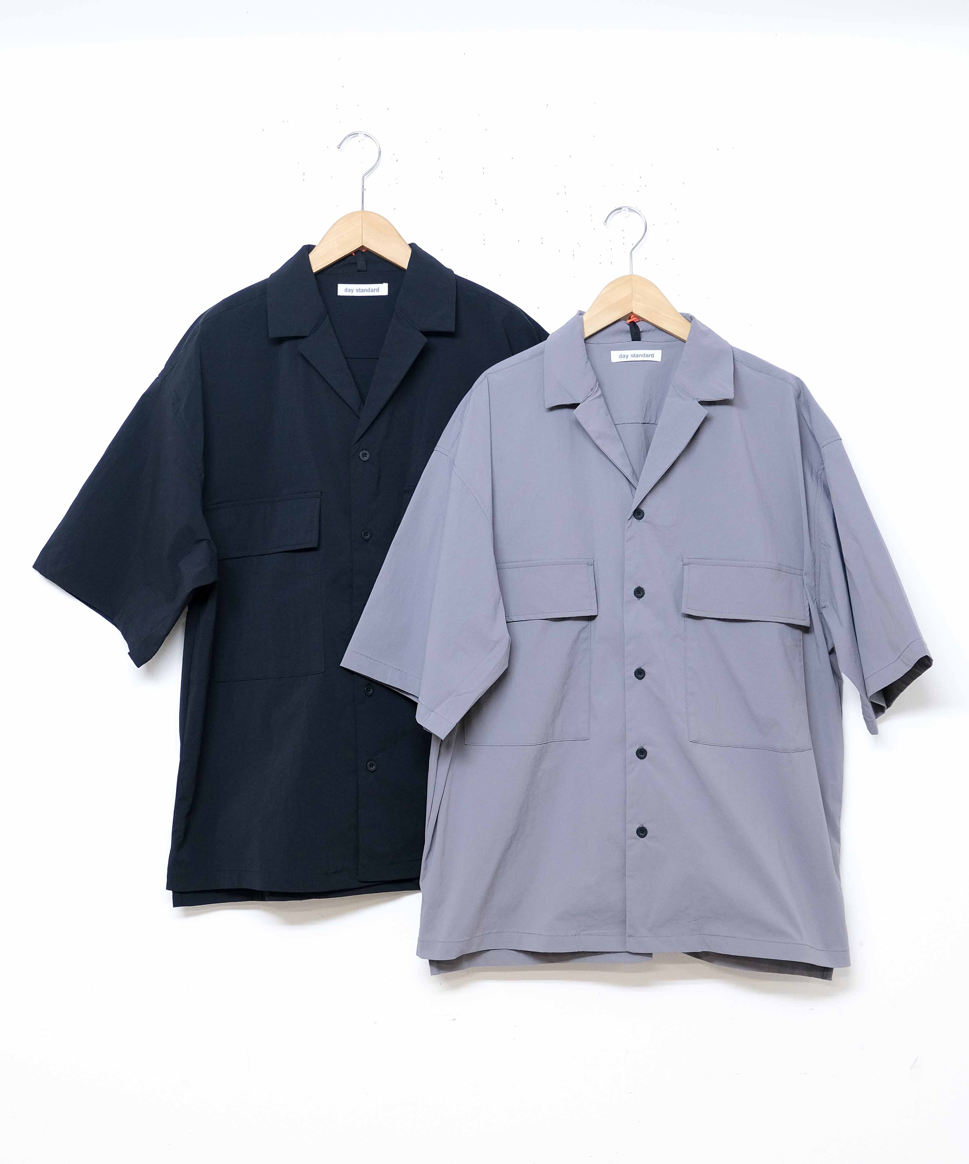 day standard｜ポリストレッチ接触冷感半袖オープンカラーシャツ