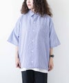 day standard｜シアサッカーチェック　ドローコード半袖シャツ [[261914]][D]