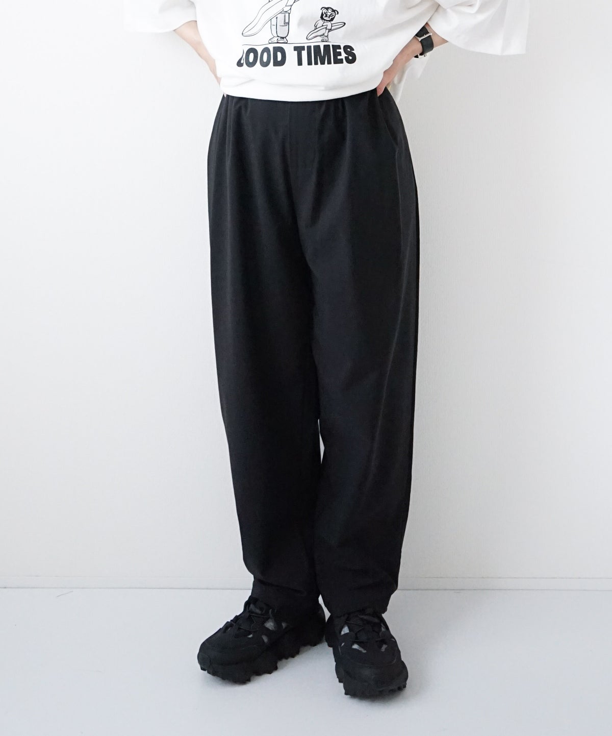day standard｜プレミアムストレッチワイドタックパンツ [[M1256251]][D]