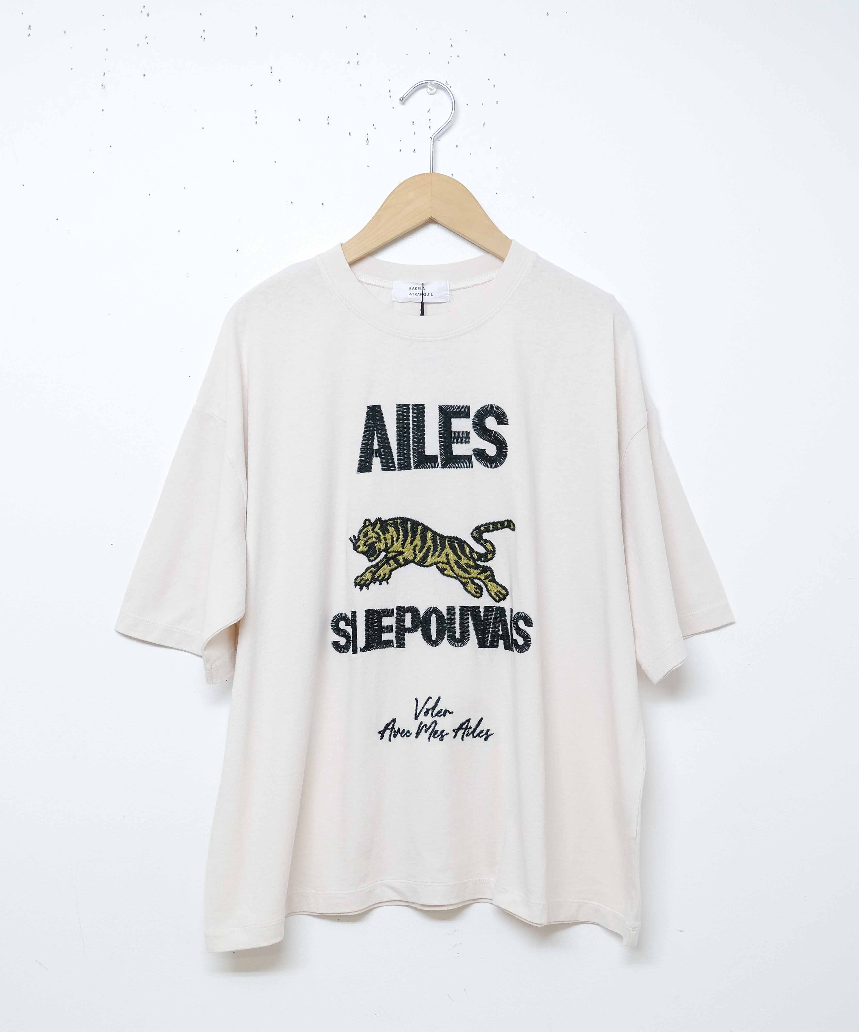 KAKELA & TRANQUIL｜Tiger 刺繍クルーTee [[12601-423-10]][D] | ma28