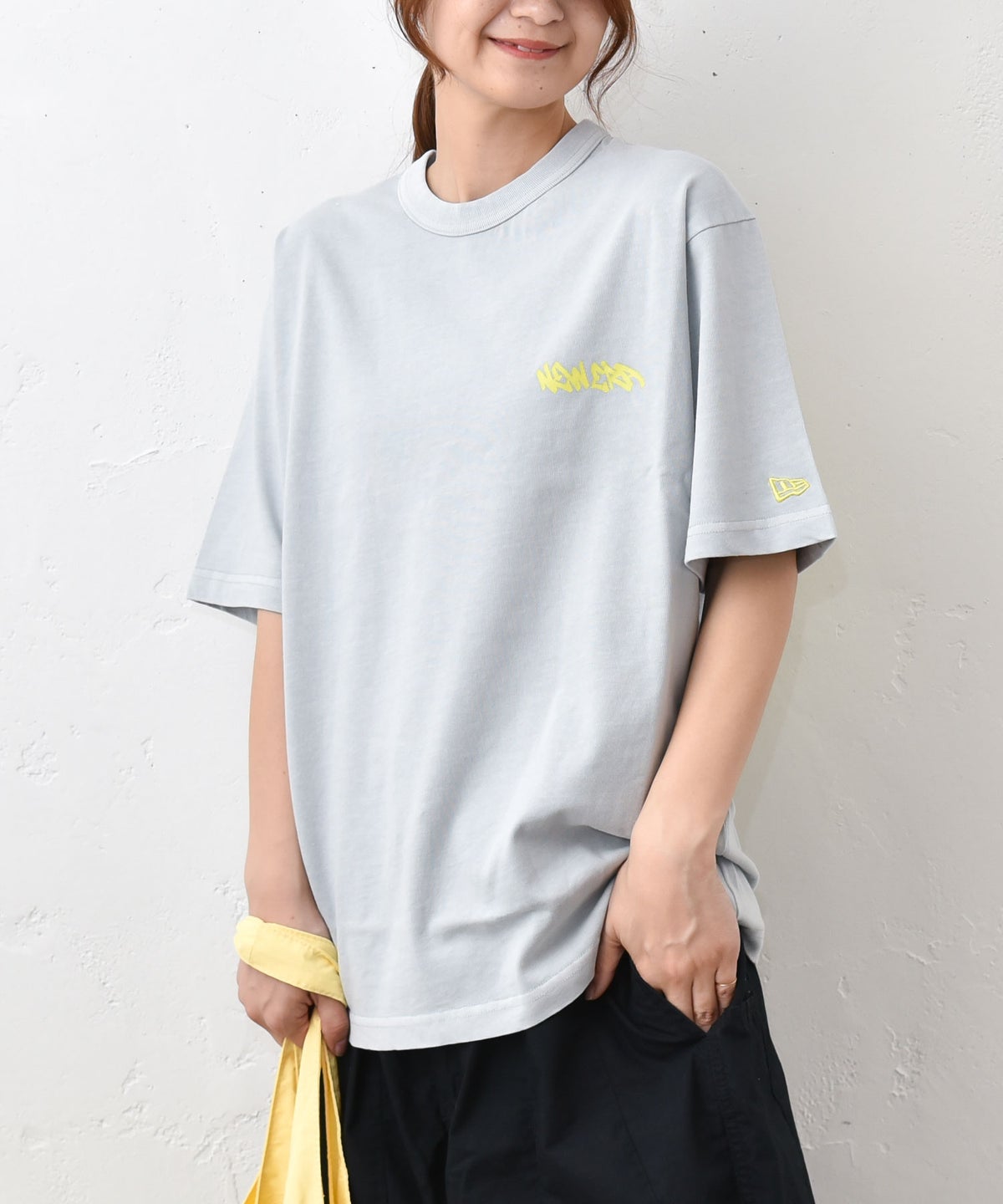 NEW ERA｜SS GARMENT DYE CT TEE TAGGING GRY(バックプリントオーバーTee) [[14856687]][C]