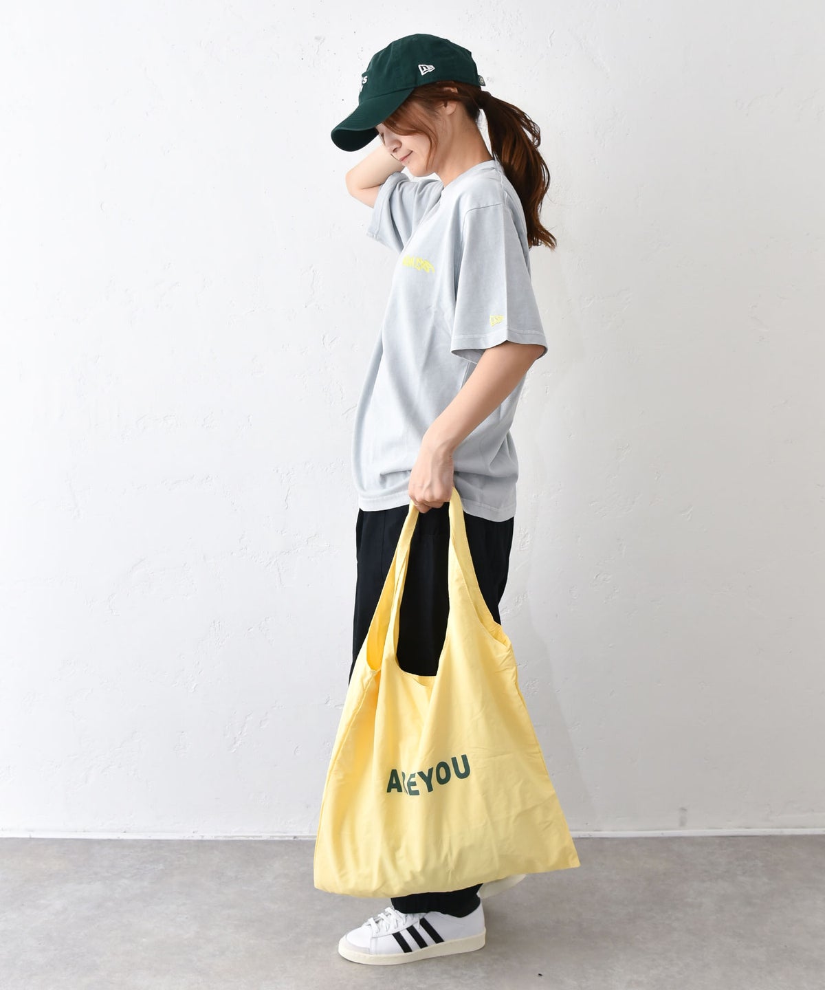 NEW ERA｜SS GARMENT DYE CT TEE TAGGING GRY(バックプリントオーバーTee) [[14856687]][C]