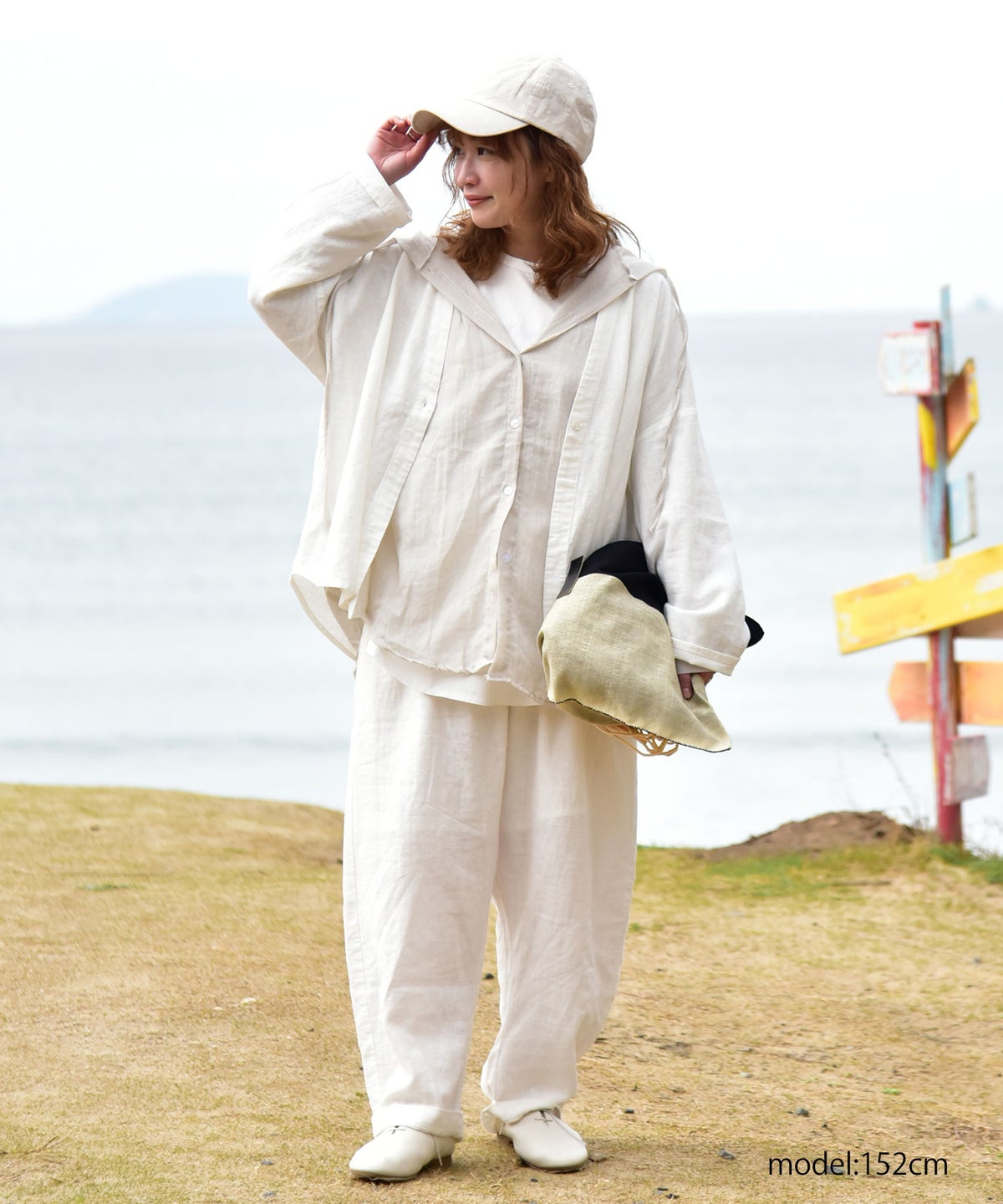 hagumu｜コットンリネンフーディーシャツ [[46269041]][C]