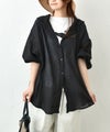 hagumu｜コットンリネンフーディーシャツ [[46269041]][C]