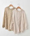  hagumu｜コットンリネンフーディーシャツ [[46269041]][C]