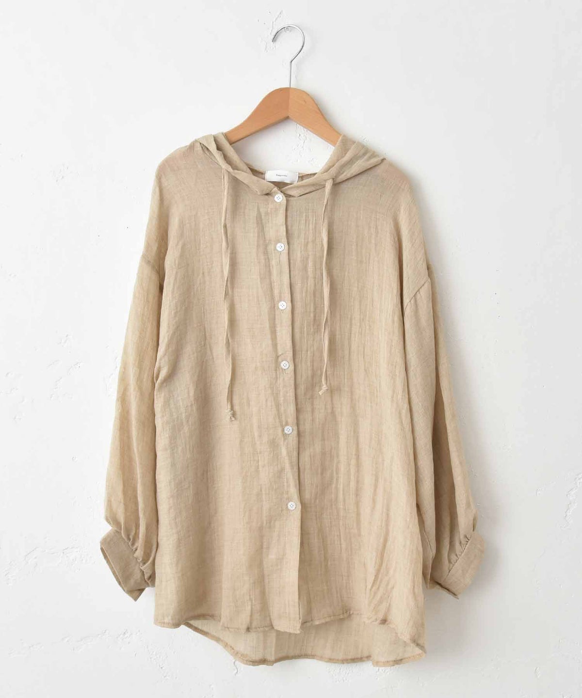 hagumu｜コットンリネンフーディーシャツ [[46269041]][C]