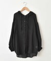  hagumu｜コットンリネンフーディーシャツ [[46269041]][C]