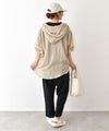 hagumu｜コットンリネンフーディーシャツ [[46269041]][C]