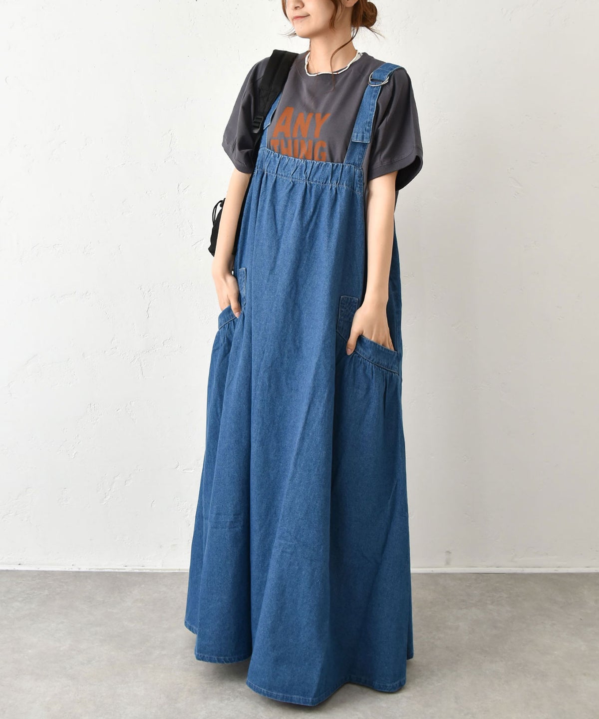  IN THE MARKET｜デニムフレアジャンパースカート [[SAT-0038]][C]