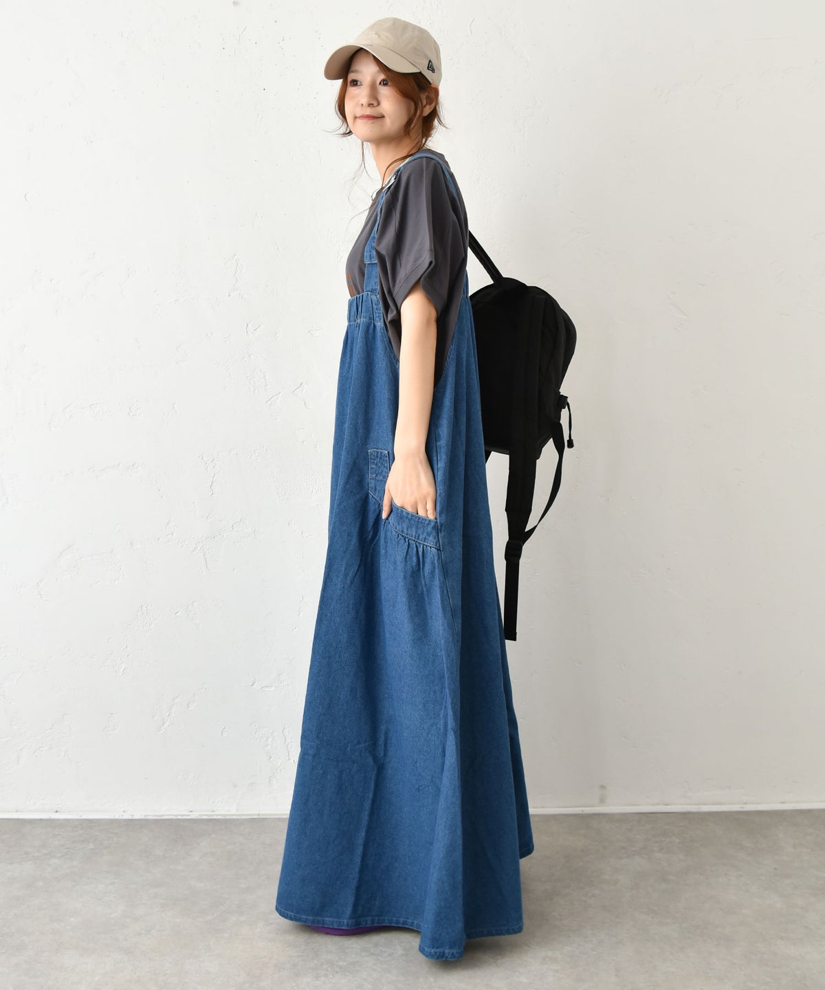  IN THE MARKET｜デニムフレアジャンパースカート [[SAT-0038]][C]