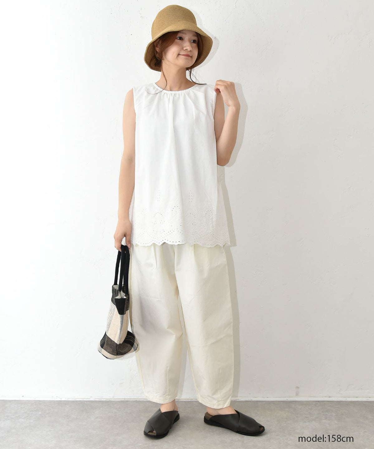 HEAVENLY｜コットンヘム刺繍ノースリーブトップス [[2624072]][C]