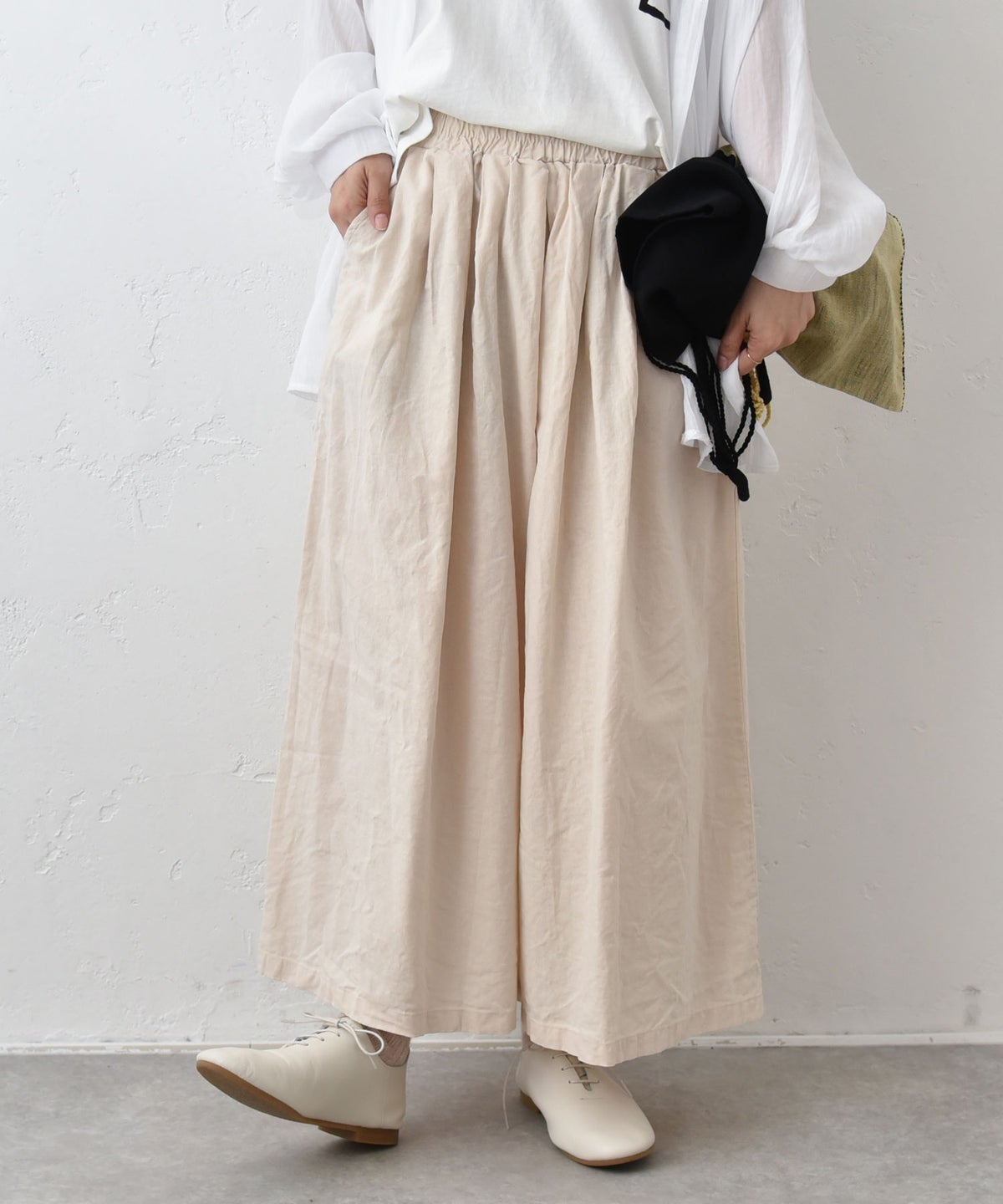 sloe｜綿麻ガウチョパンツ [[8803880]][C]