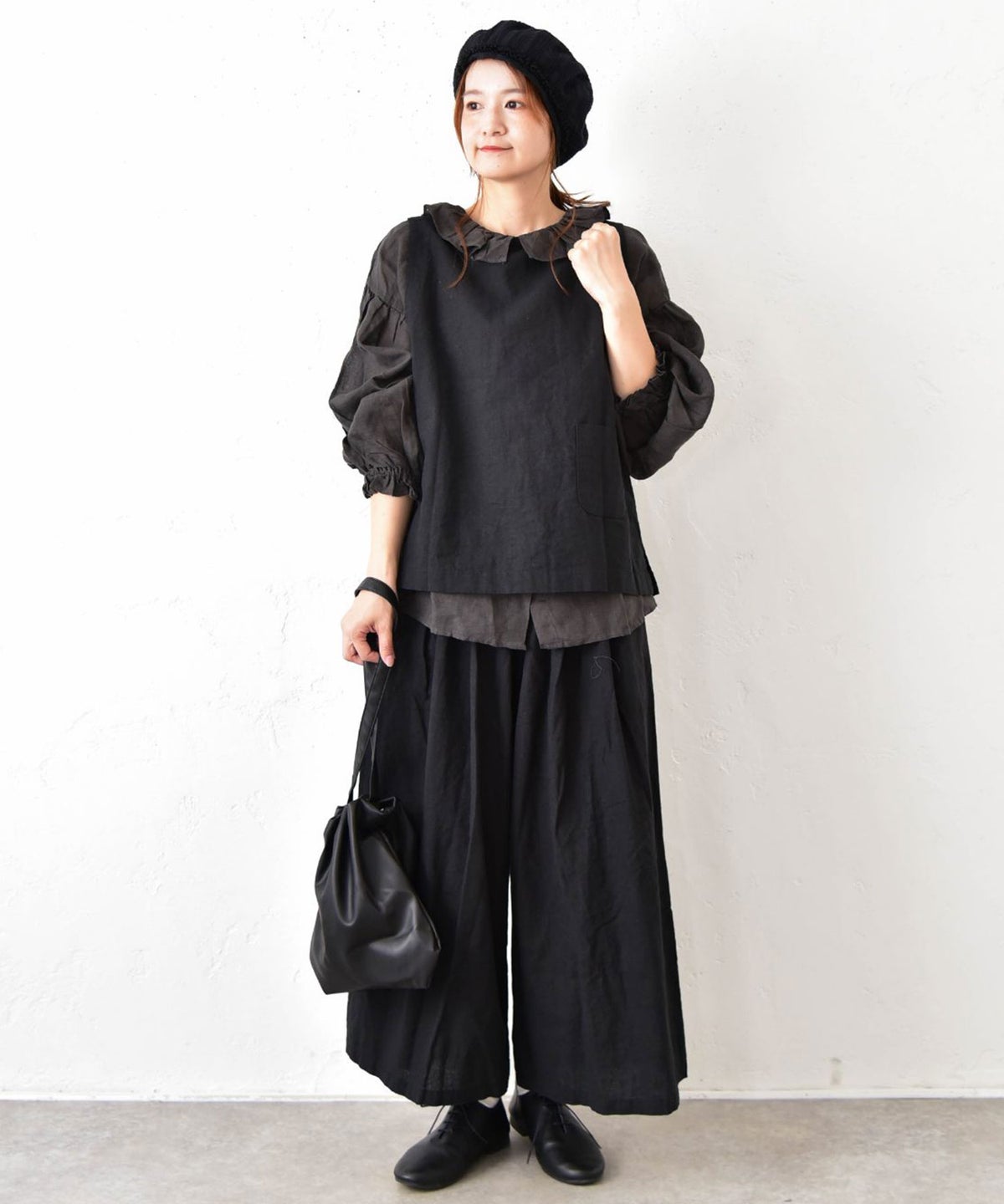 sloe｜綿麻ガウチョパンツ [[8803880]][C]